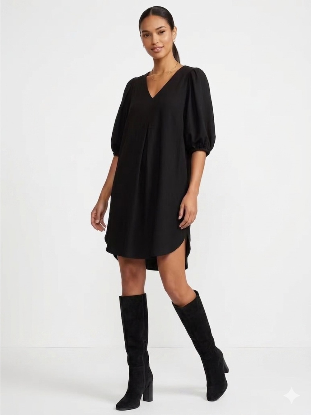 Cynthia Rowley Linen Blend Mini Puff Sleeved Dress size S